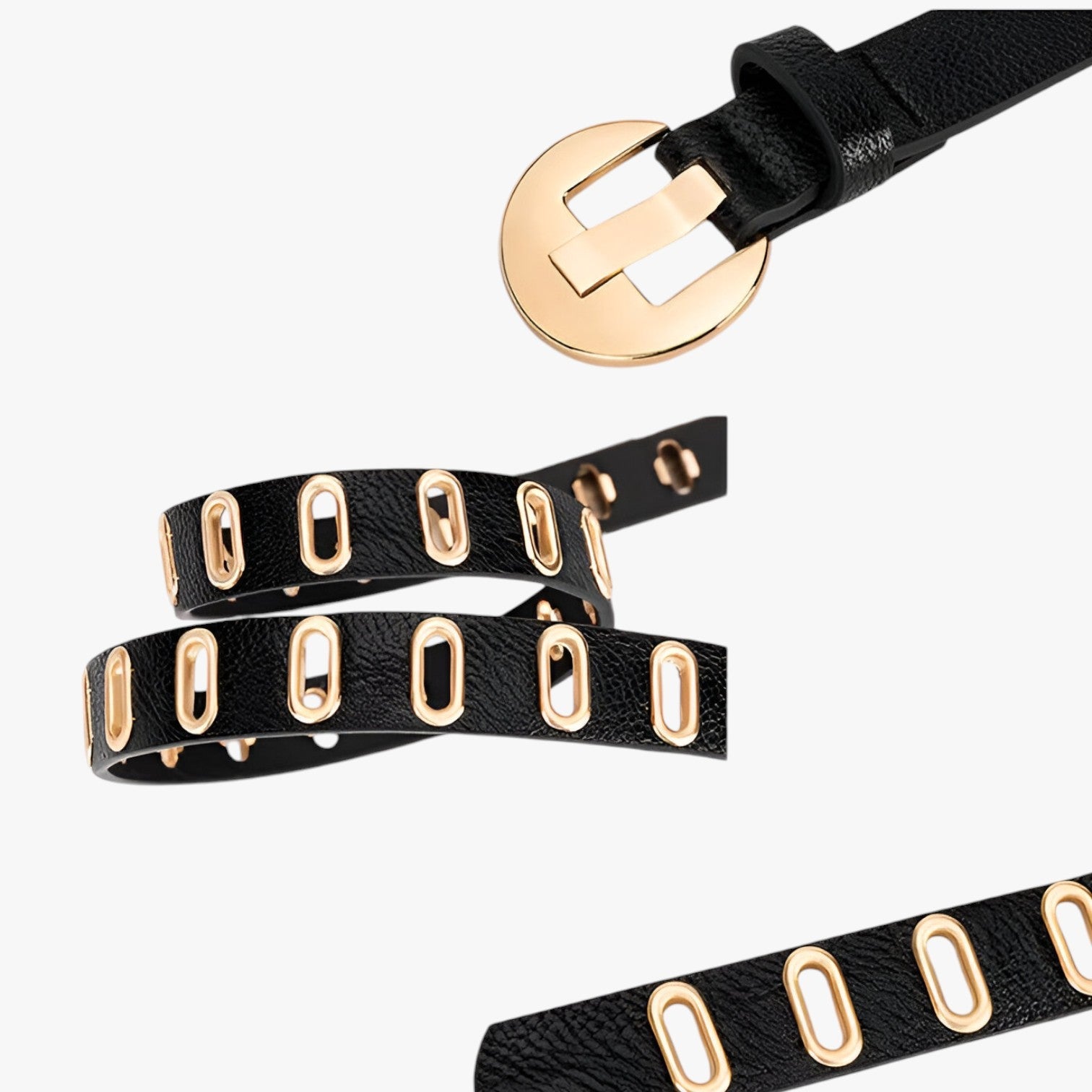 Ellie | Justerbar Grunge Kvindebælte i Punkstil med Spænde i Legering - - women's fashion - {{ product_tags }