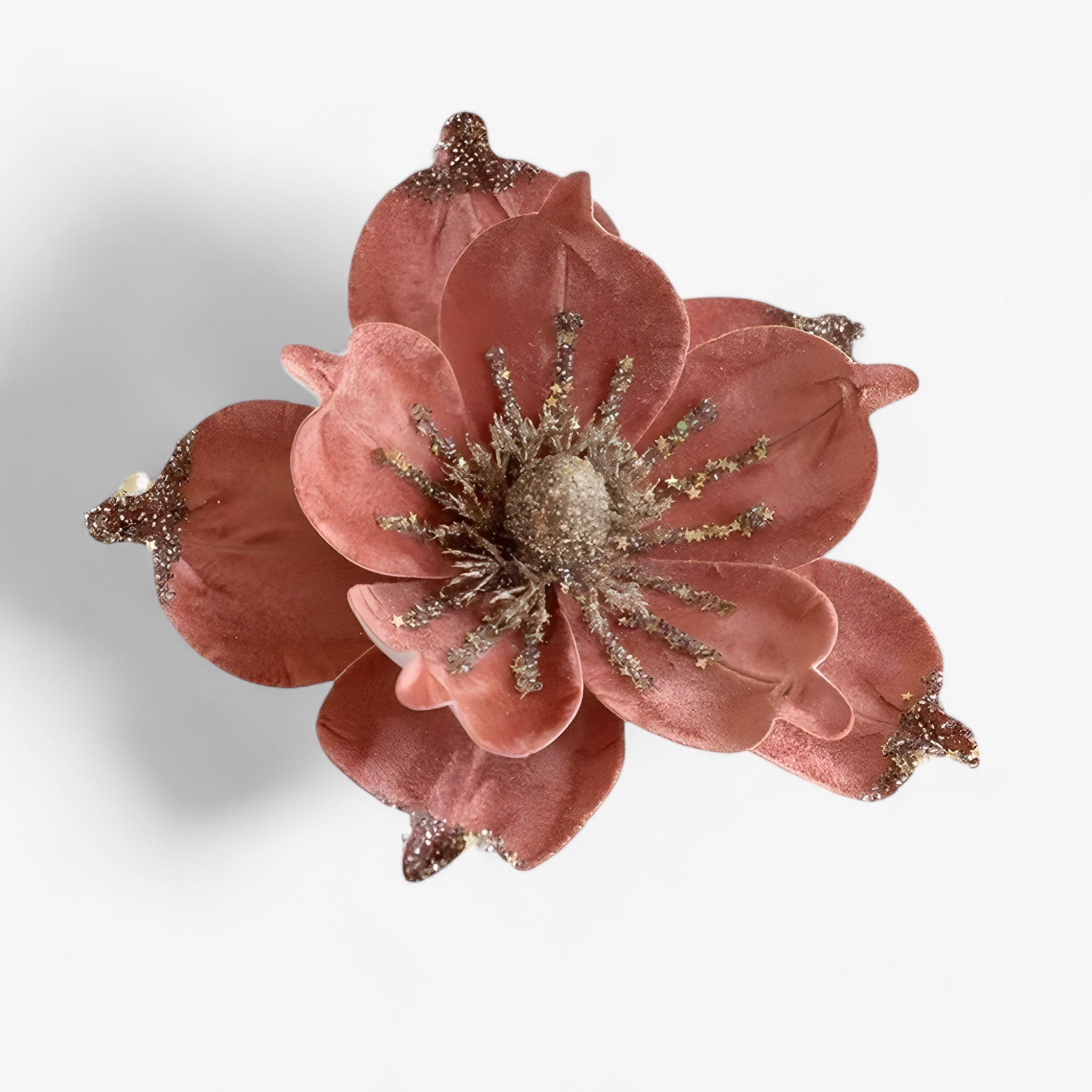 Blomster | Glitrende kunstjuleblomster - Glade ornamenter til juletræet og nytårsdekoration - Rosa 8 PCS - christmas - {{ product_tags }