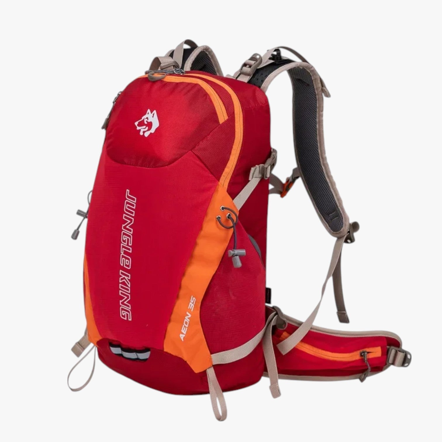 Nico | Trekkingrygsæk Zanzibar 35L Let og Alsidig til Udflugter og Rejser - Rød 30 - 40L - Giselle | Trekkingrygsæk Zanzibar 35L Let og Alsidig til Udflugter og Rejser - €25 - {{ product_tags }