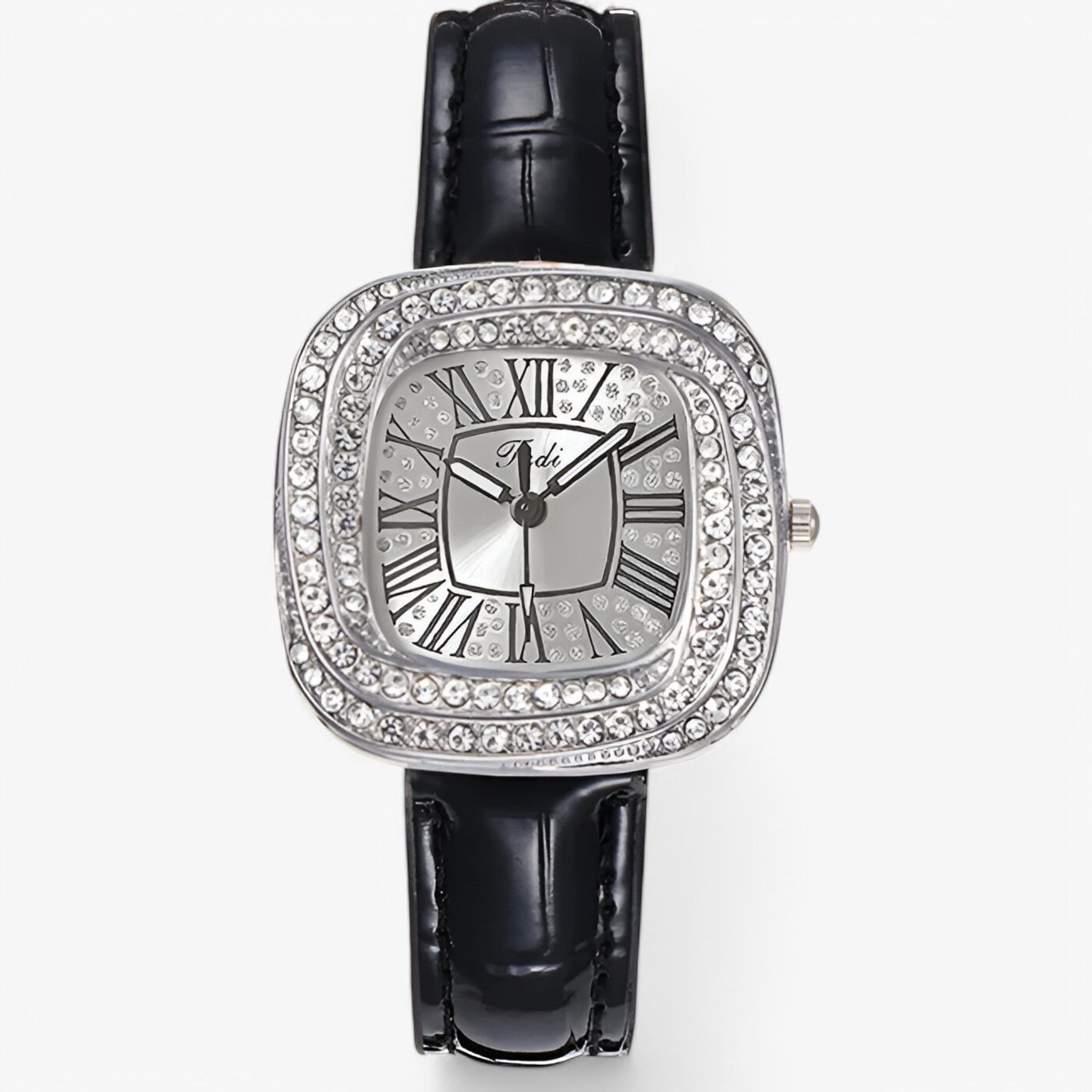 Stella | Vandtæt dameur med læderrem og Eiffeltårn - Sort - watches - {{ product_tags }