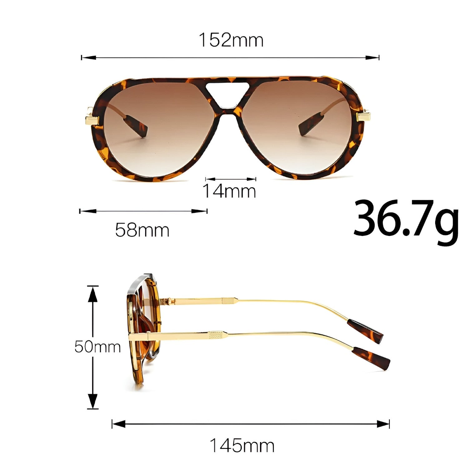 Arely | Trendy solbrille med stilfulde gradient glas - - women's fashion - {{ product_tags }