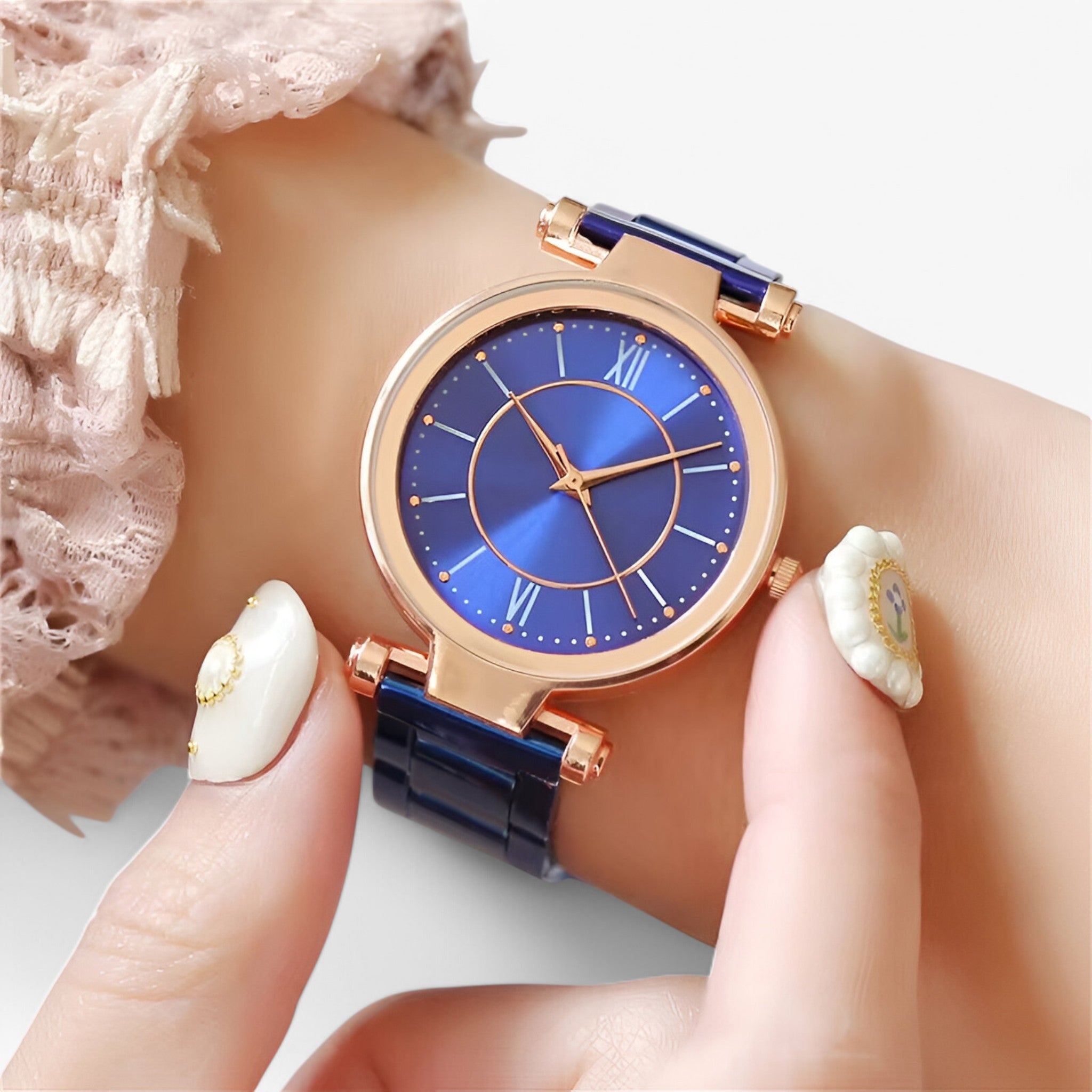 Claudia | Klassisk rosa stålur - - watches - {{ product_tags }