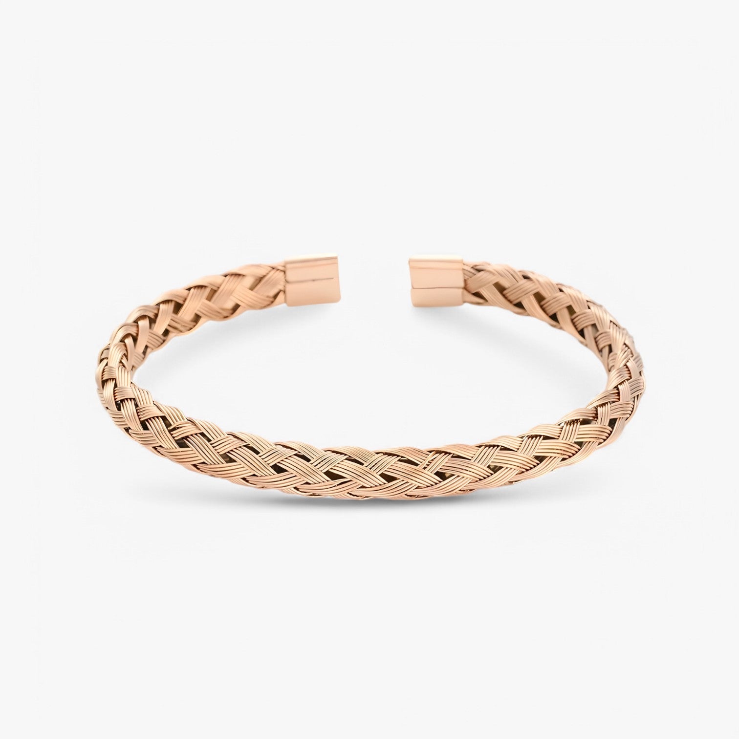 Matti | Luksus & Komfortabel Åben Manchet Armbånd - Rosa Guld - watches - {{ product_tags }