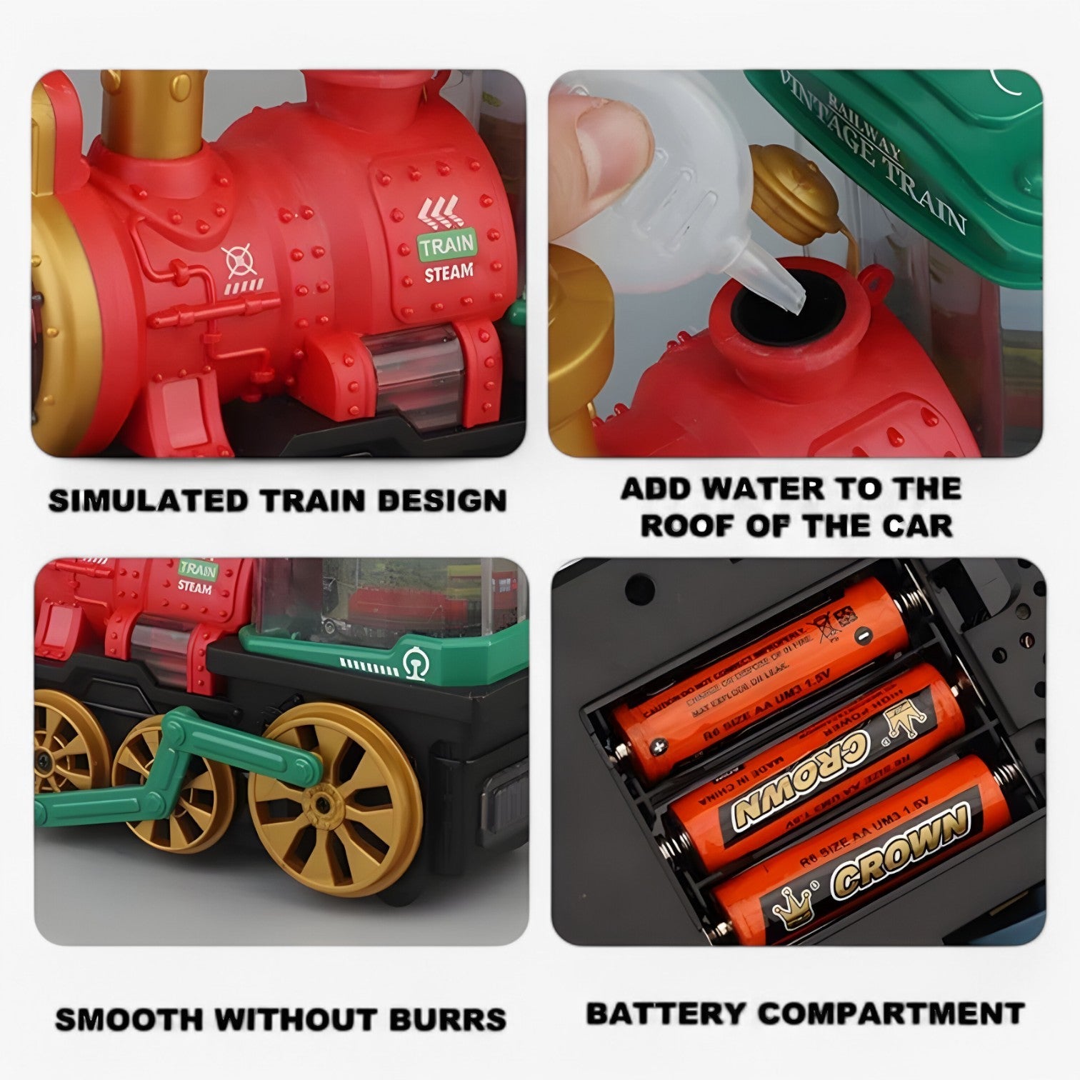 Cosmo | Elektrisk Damplokomotiv – Realistisk Legesjov for Børn - - baby - {{ product_tags }