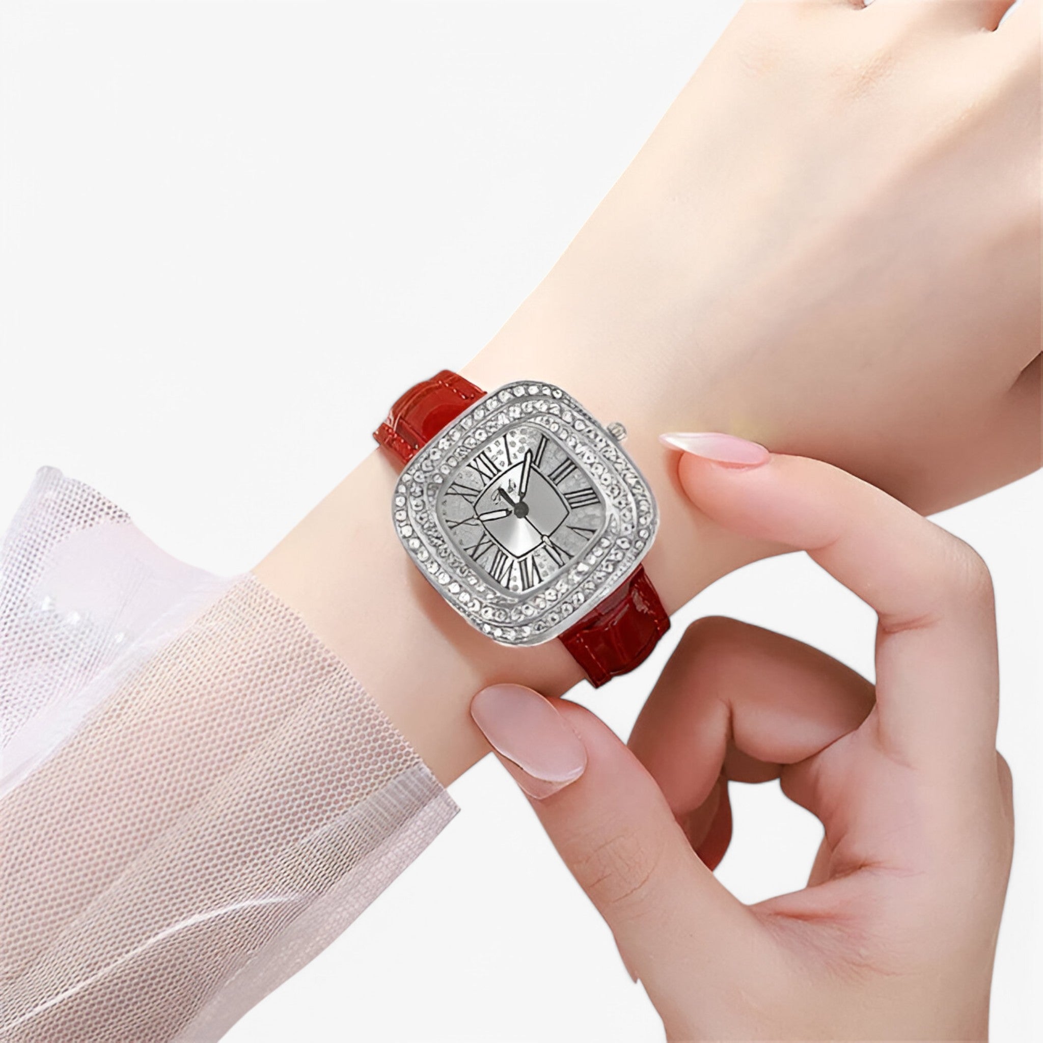 Stella | Vandtæt dameur med læderrem og Eiffeltårn - - watches - {{ product_tags }