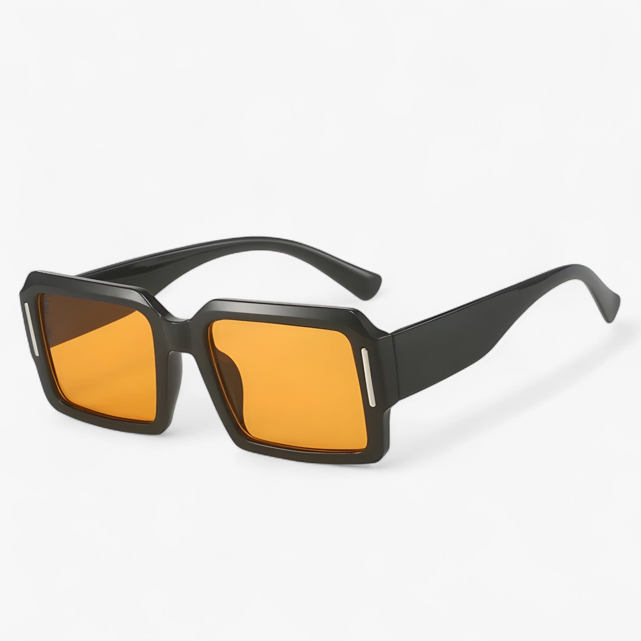 Porto | Solbriller mand stil punk UV400 - Sort-orange Som billede - men's fashion - {{ product_tags }