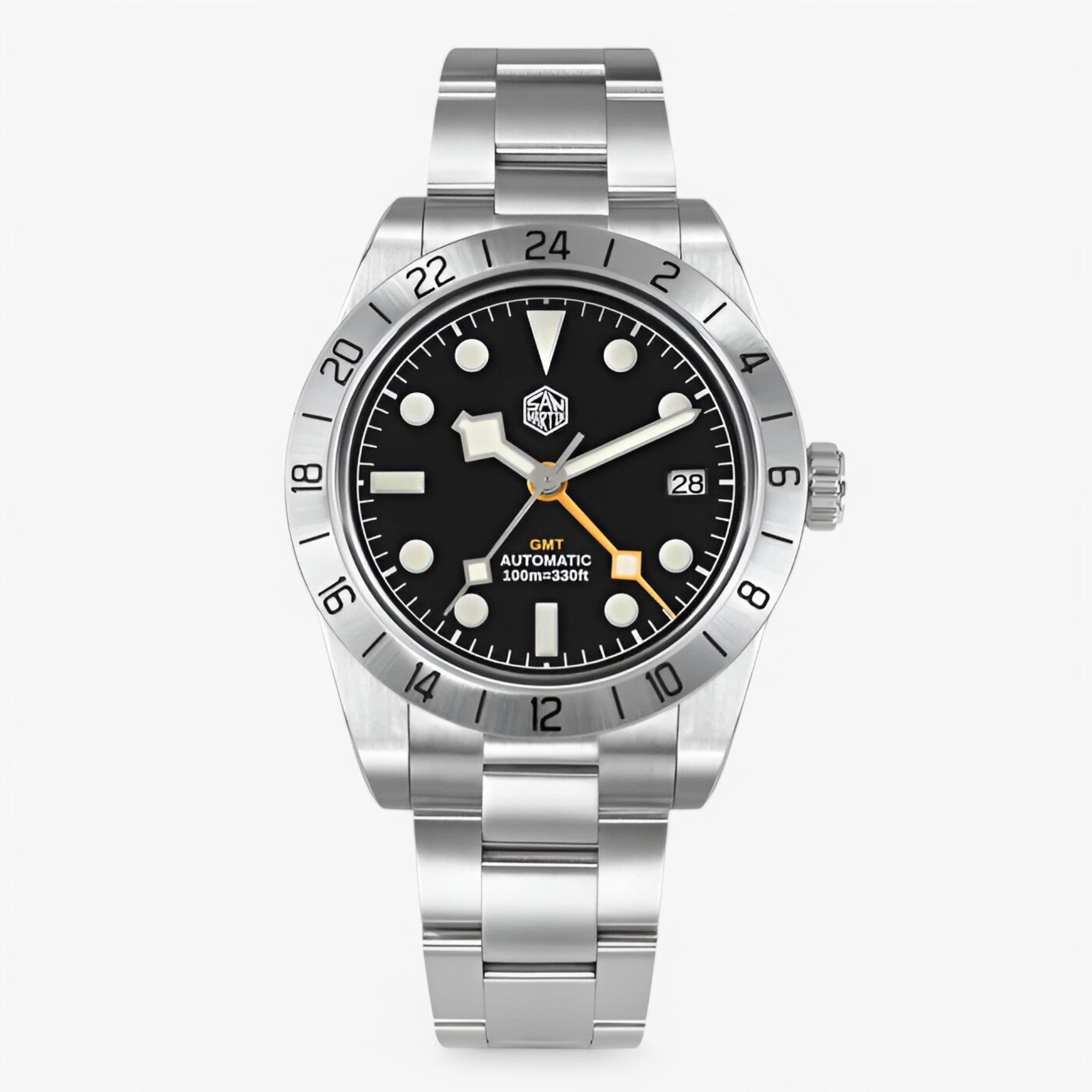 Anthony | Stilfuldt GMT Automatisk Sportsur i Stål - Sort - watches - {{ product_tags }