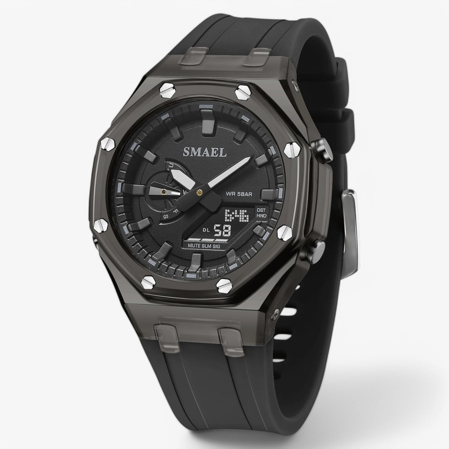 Ciara | Damesur | Vandtæt & Dobbelt Tidsvisning - Sort - watches - {{ product_tags }