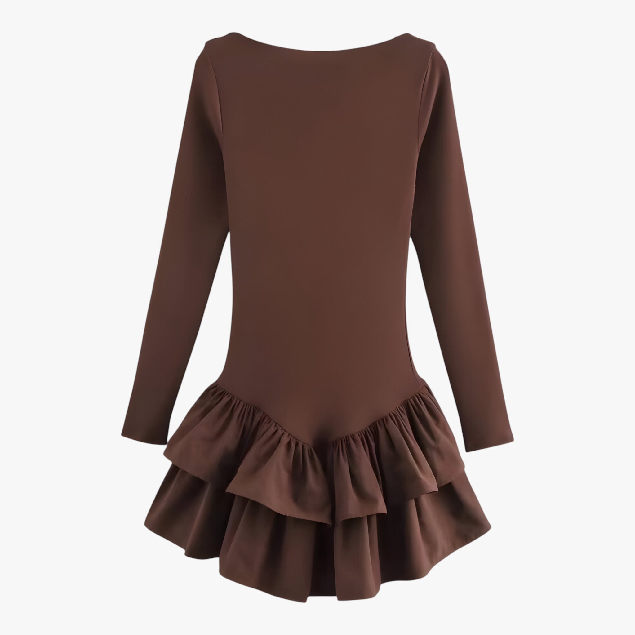 Celeste | Mini kjole med lange ærmer - Tendenser og stil - Brun - women's fashion - {{ product_tags }