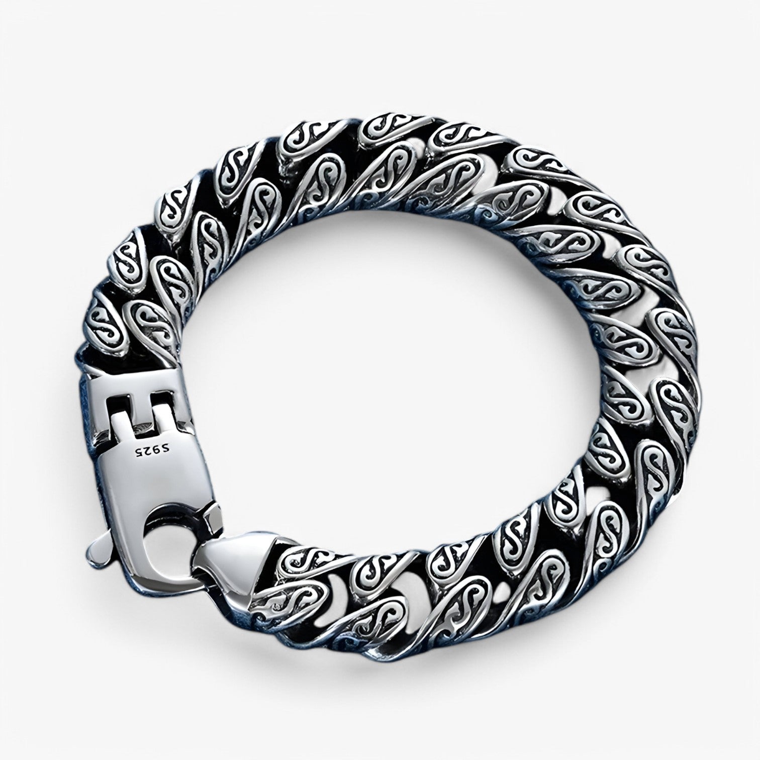 Soren | Elegant Sølvarmbånd i Høj Kvalitet med Mønster - - watches - {{ product_tags }