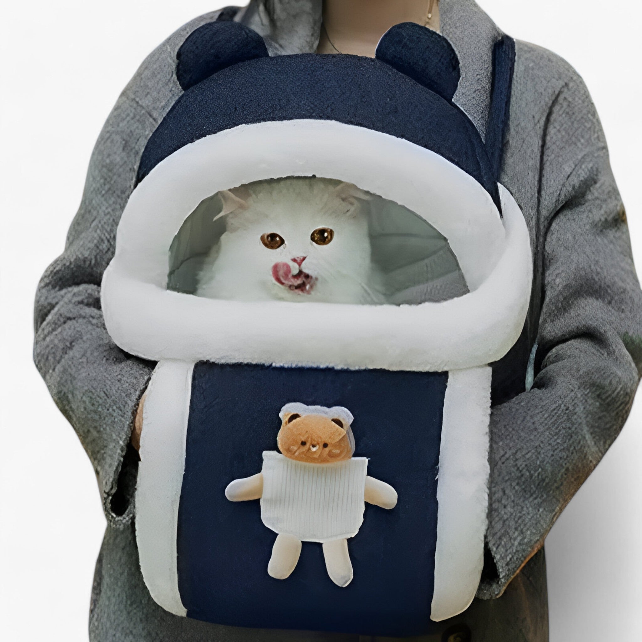 Milo | Varme Pluche Kattetransporttas – Komfortabel og Sikker til Rejse - Blå - baby - {{ product_tags }