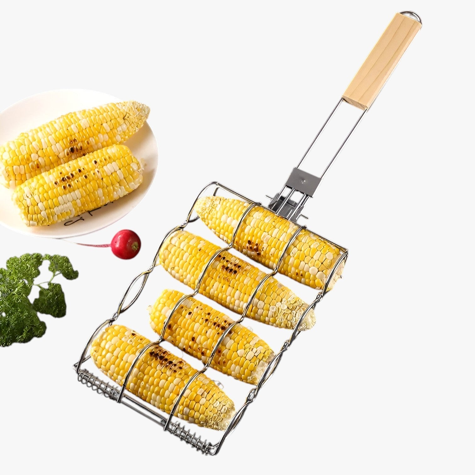 Zann | Sammenklappelig BBQ-majsgrill – Perfekt til madlavning og nem at tage med - - house & garden - {{ product_tags }