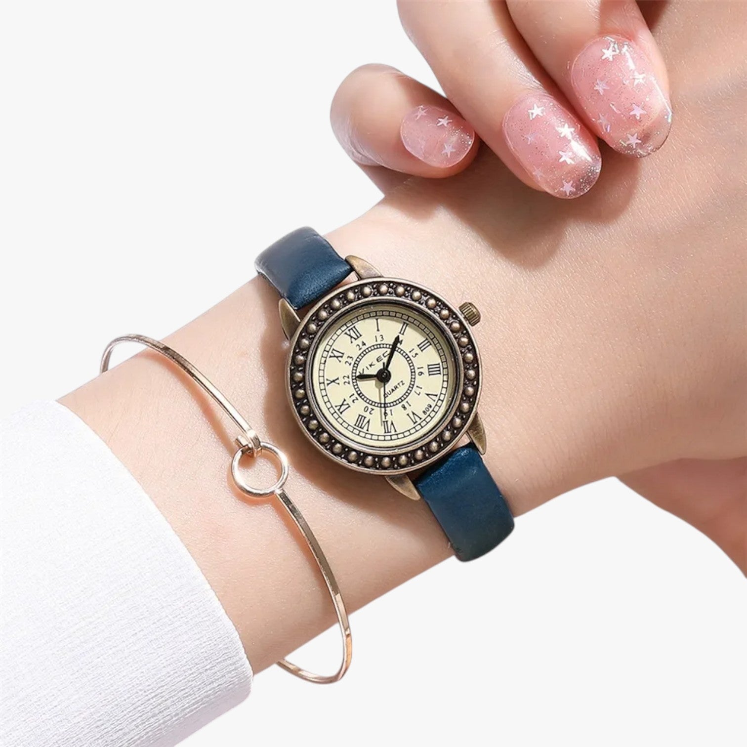Laurel | Vintage læderur med romersk urskive - - watches - {{ product_tags }
