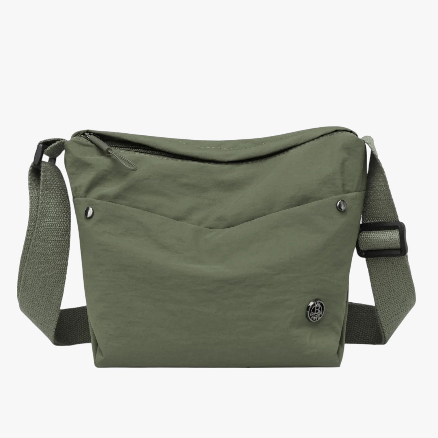 Sara | Dame skuldertaske i vandtæt nylon, rummelig og fashionable - Verde - Sara | Dame skuldertaske i vandtæt nylon, rummelig og fashionable - €25 - {{ product_tags }