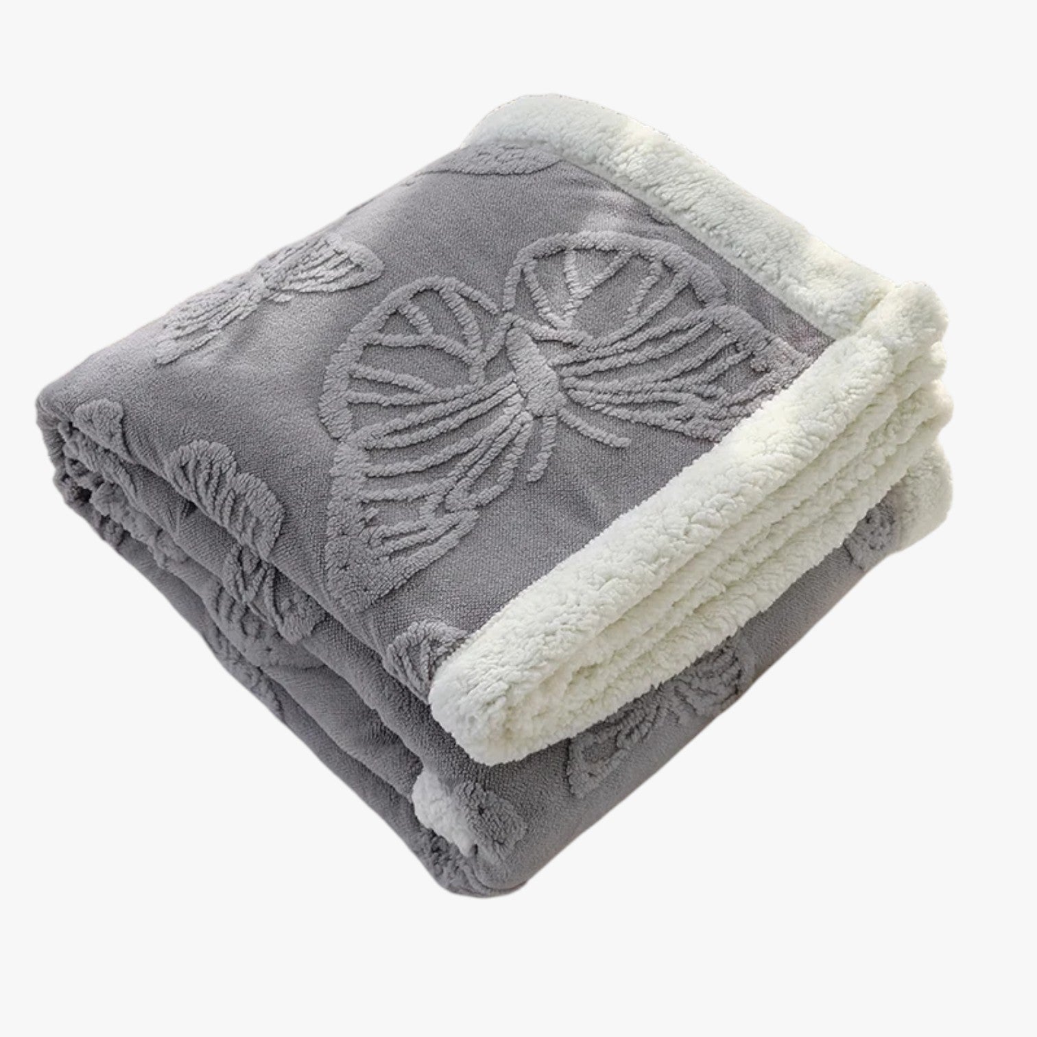 Fenna | Ultrablød koraalfleece tæppe – Varme & komfort - Lys grå - house & garden - {{ product_tags }