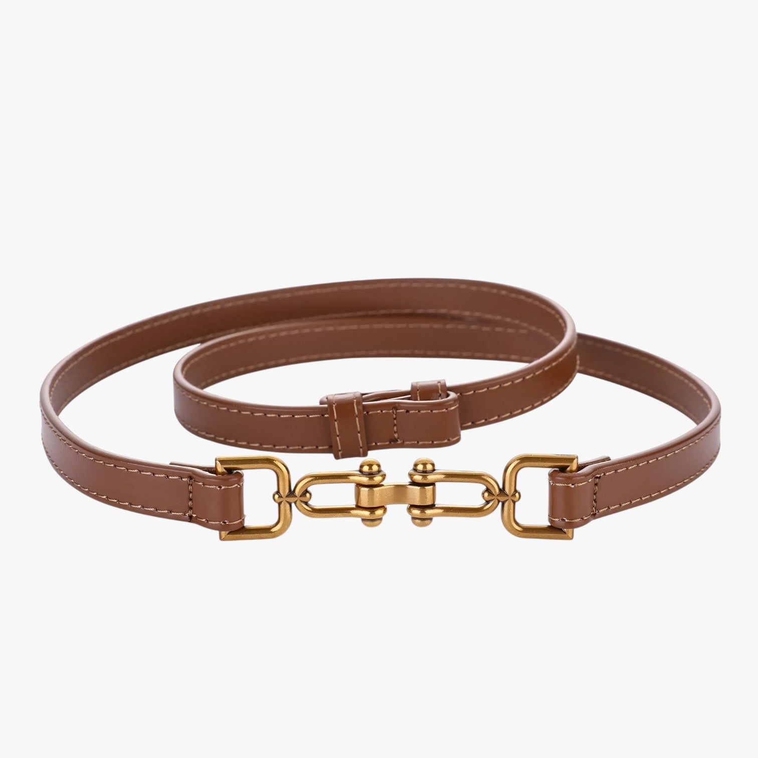 Alora | Bred talje i læder i koreansk stil - Brændt orange 97cm CINA - men's fashion - {{ product_tags }