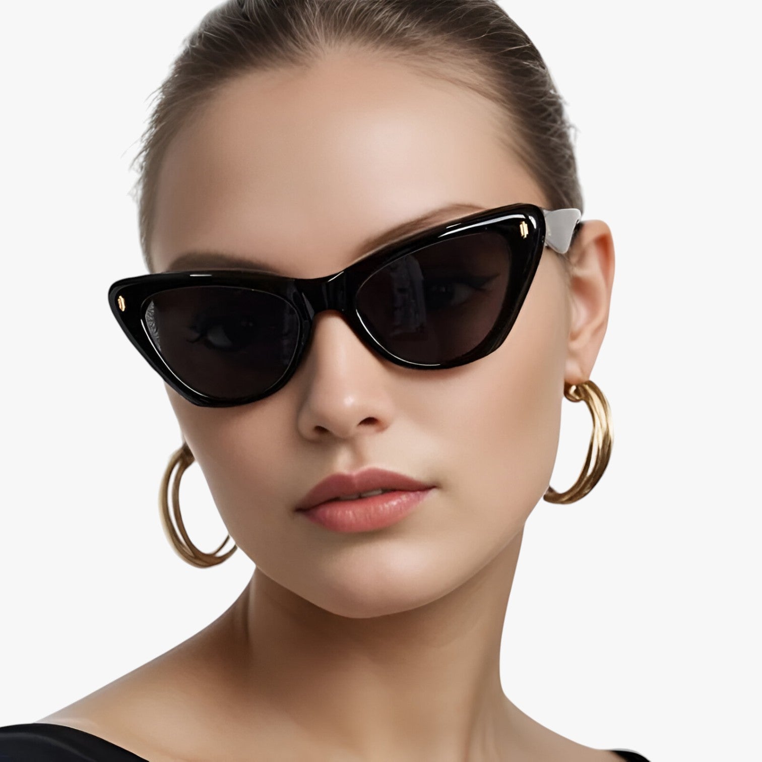 Kamila | Vintage Chic - Ovale Cat-Eye solbrille til UV-beskyttelse - - women's fashion - {{ product_tags }