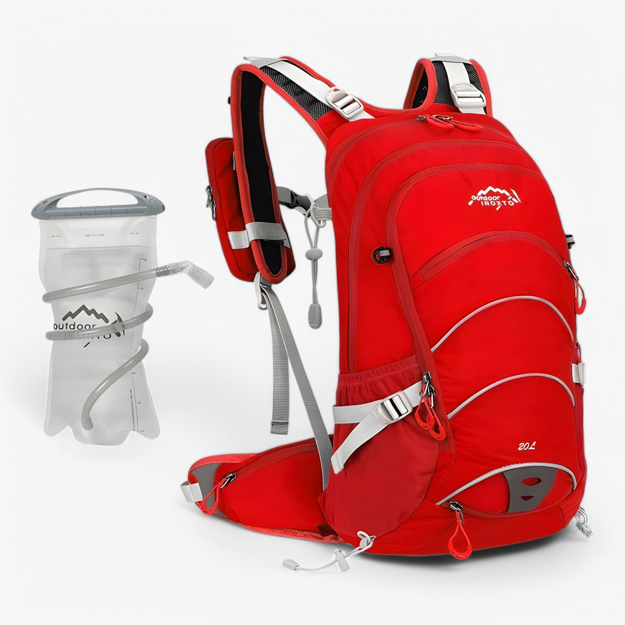 Vandtæt 20L trekkingrygsæk til udendørs aktiviteter - Rød 2L - Vandtæt 20L trekkingrygsæk til udendørs aktiviteter - €25 - {{ product_tags }