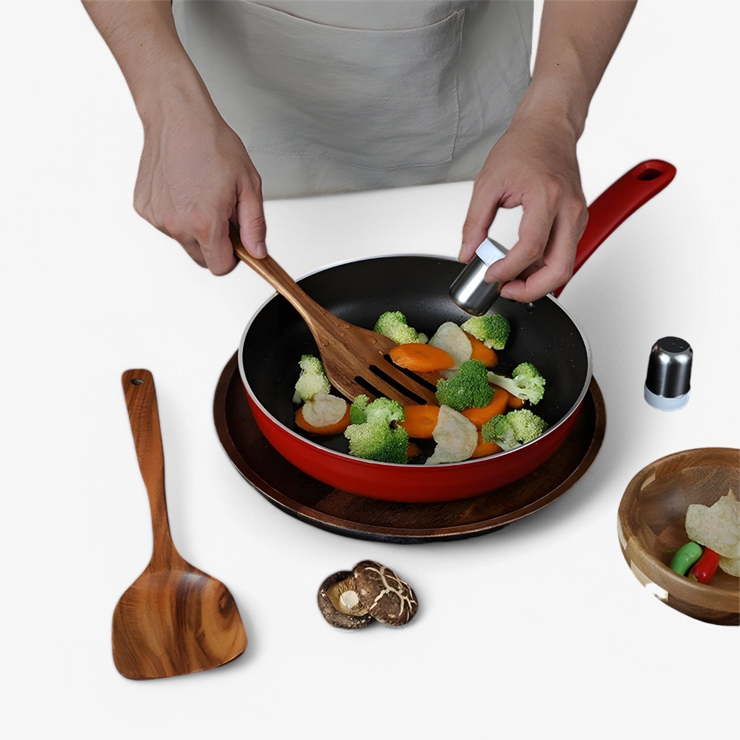 Olivia | 7-delt træ kogesæt – naturligt, bæredygtigt og non-stick - - Olivia | 7-delt træ kogesæt – naturligt, bæredygtigt og non-stick- €25 - {{ product_tags }