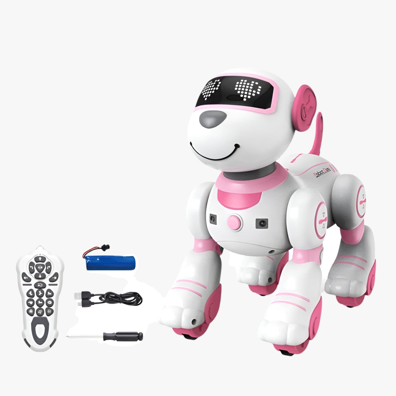 Amelie | Dansende Stunt Robot Hund – Smart Legetøj fyldt med Musik og Bevægelse - rød - baby - {{ product_tags }
