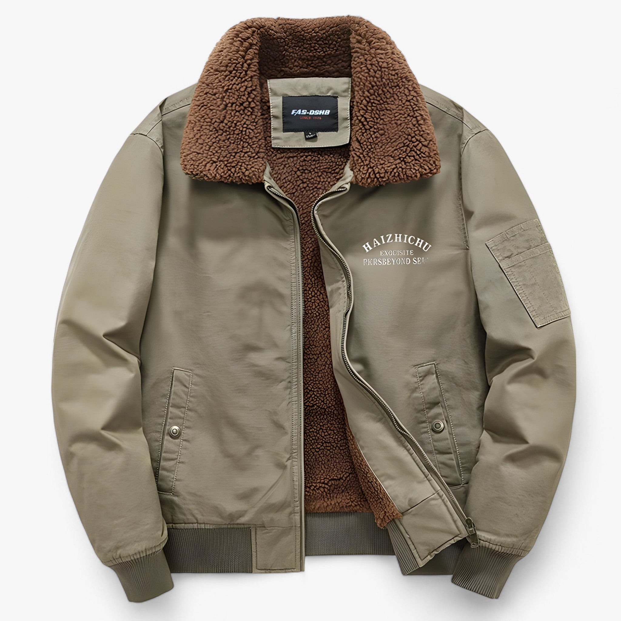 Liam | Vinter Taktisk Jakke med Fleece og Pelskrave - Khaki01 - winter - {{ product_tags }