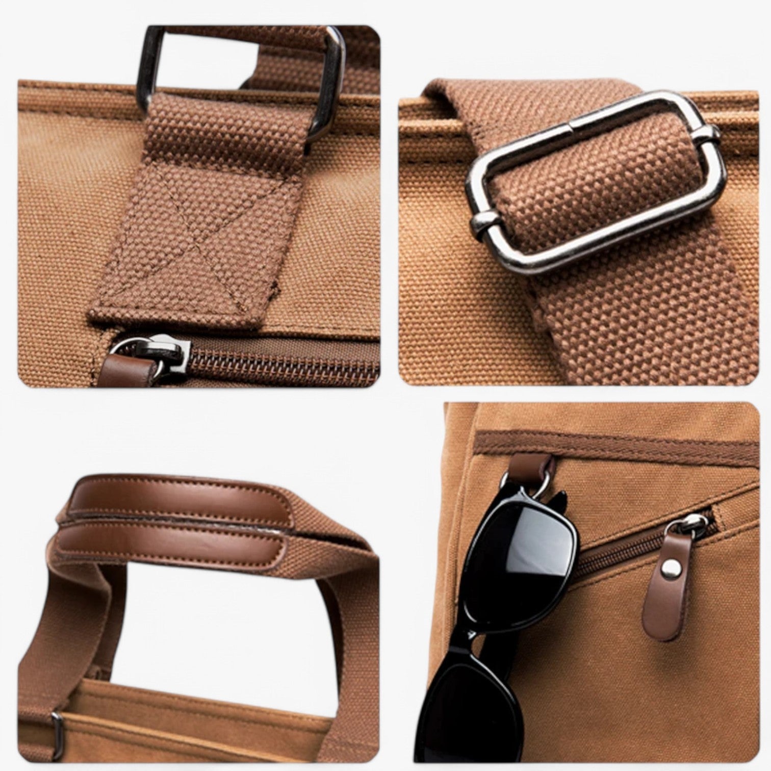 Brendan | Stilfuld og funktionel – Vintage Lærred Skuldertaske - - bags - {{ product_tags }