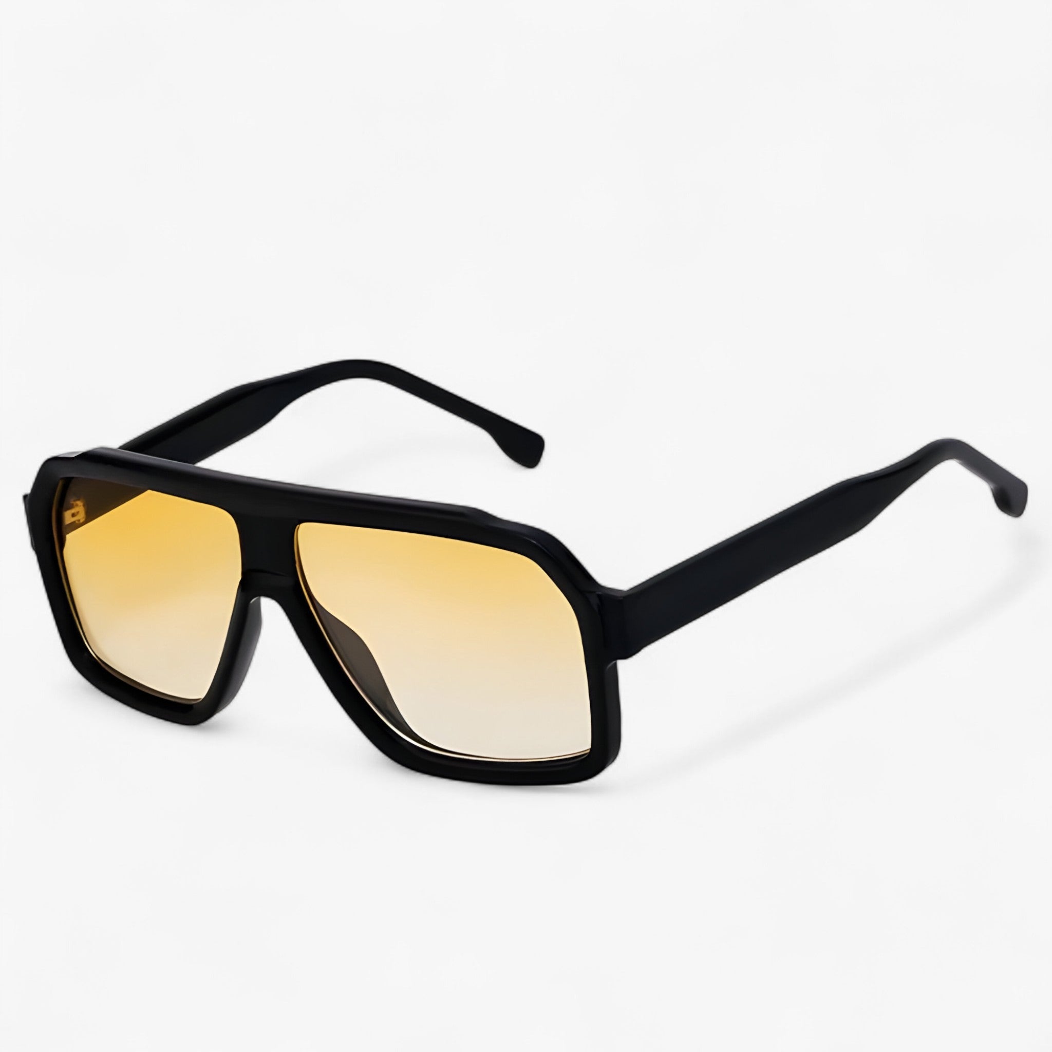 Viggo | Overdimensionerede Vindtætte Punk Solbriller - SortGul - men's fashion - {{ product_tags }