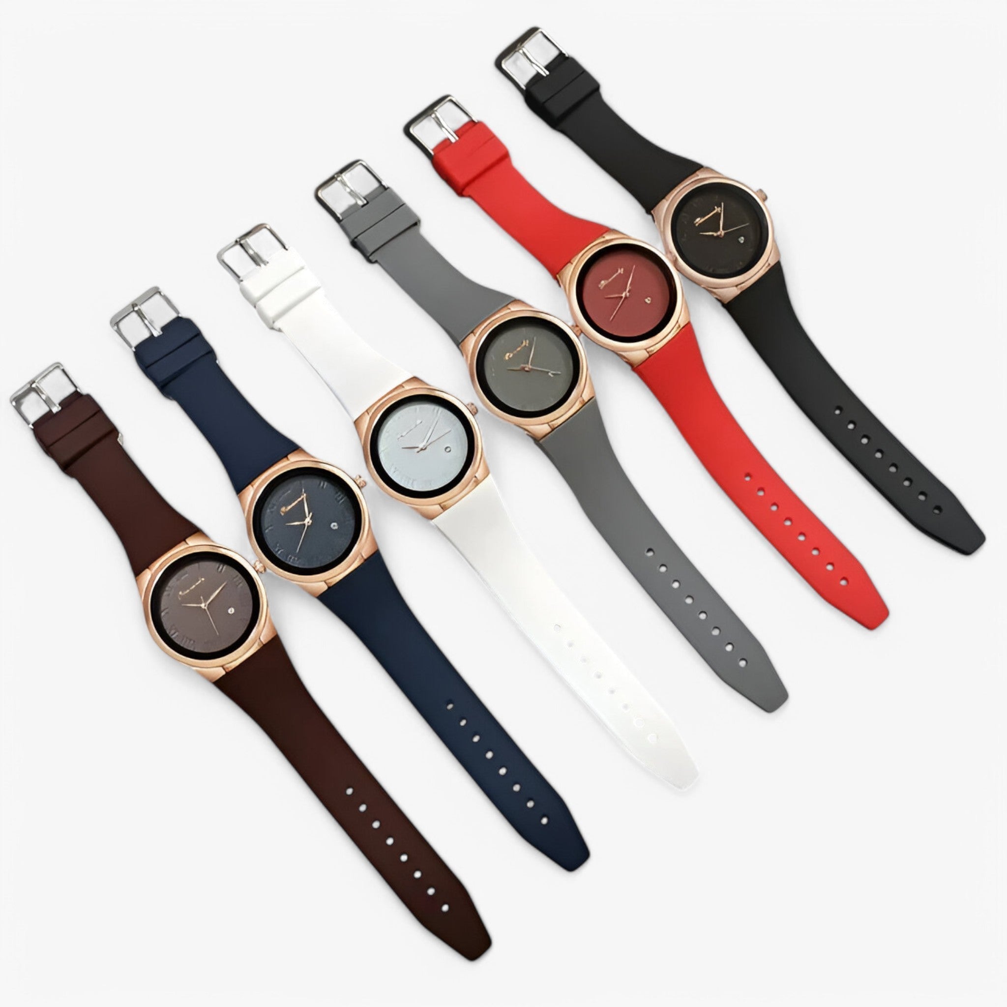Sofia | Kvartsur med sporty silikoneremme - - watches - {{ product_tags }