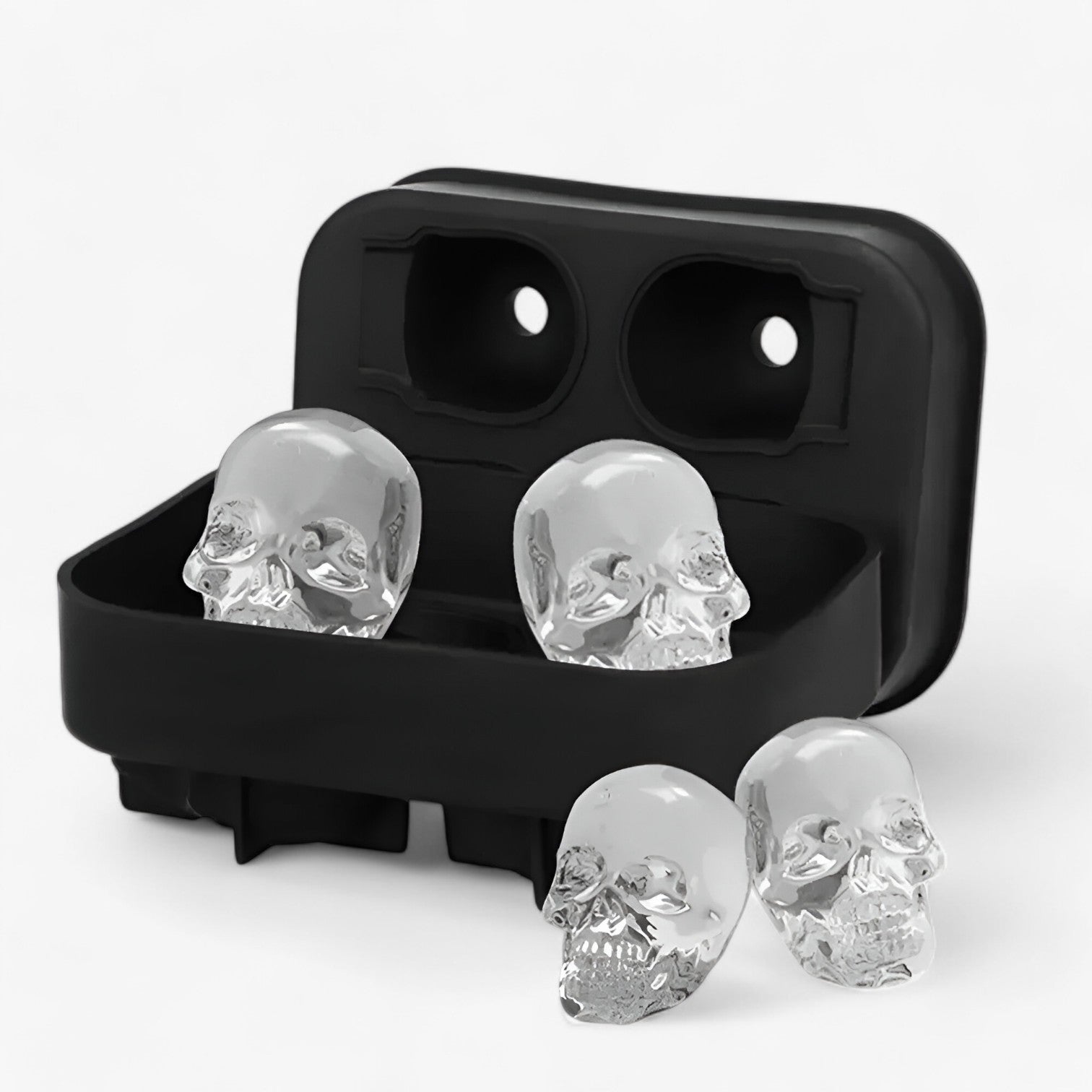 Dexie | 3D kraniet isterningsform med tragt til kreative drikke og cocktails - Sort-1Stk - gadgets - {{ product_tags }