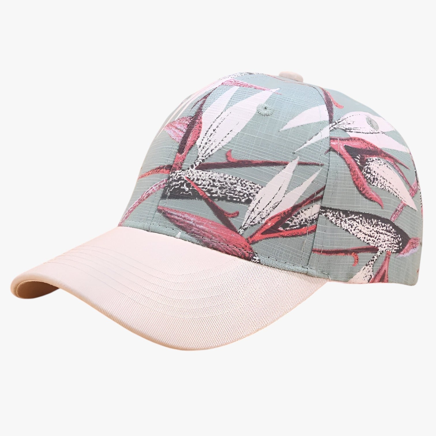 Ezra | Baseball cap i bomuld med bladaffprint og skygge - Grøn Justerbar - men's fashion - {{ product_tags }