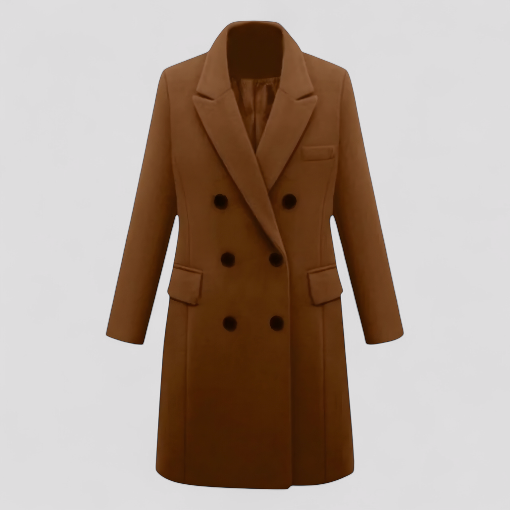 Darla | Elegant dame uldjakke: varm, blød og perfekt til kontoret - Kamel - Darla | Elegant dame uldjakke: varm, blød og perfekt til kontoret - €25 - {{ product_tags }