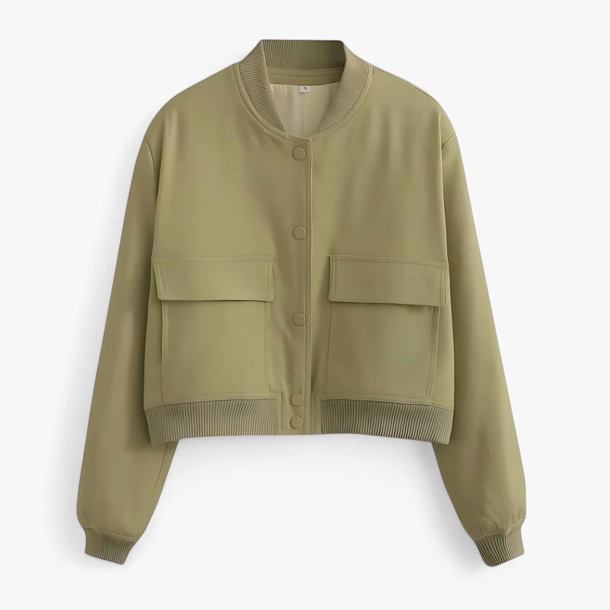 Skyler | Damernes bomberjakke – Efterår/Vinter cropped - Lys grøn - women's fashion - {{ product_tags }