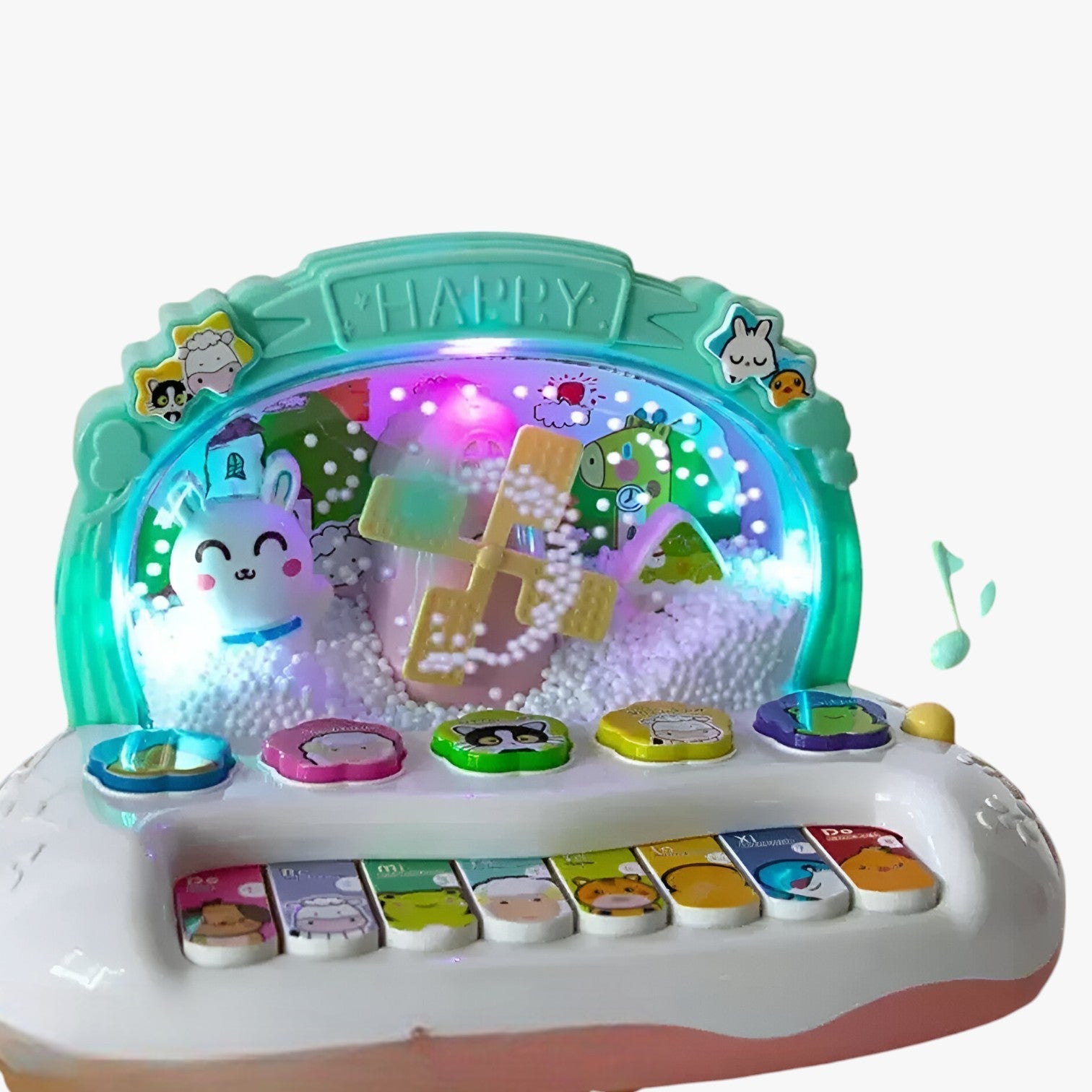 Felicity Baby Puzzle Musik Klaver – Leg, lær og strål med LED-lys - - baby - {{ product_tags }