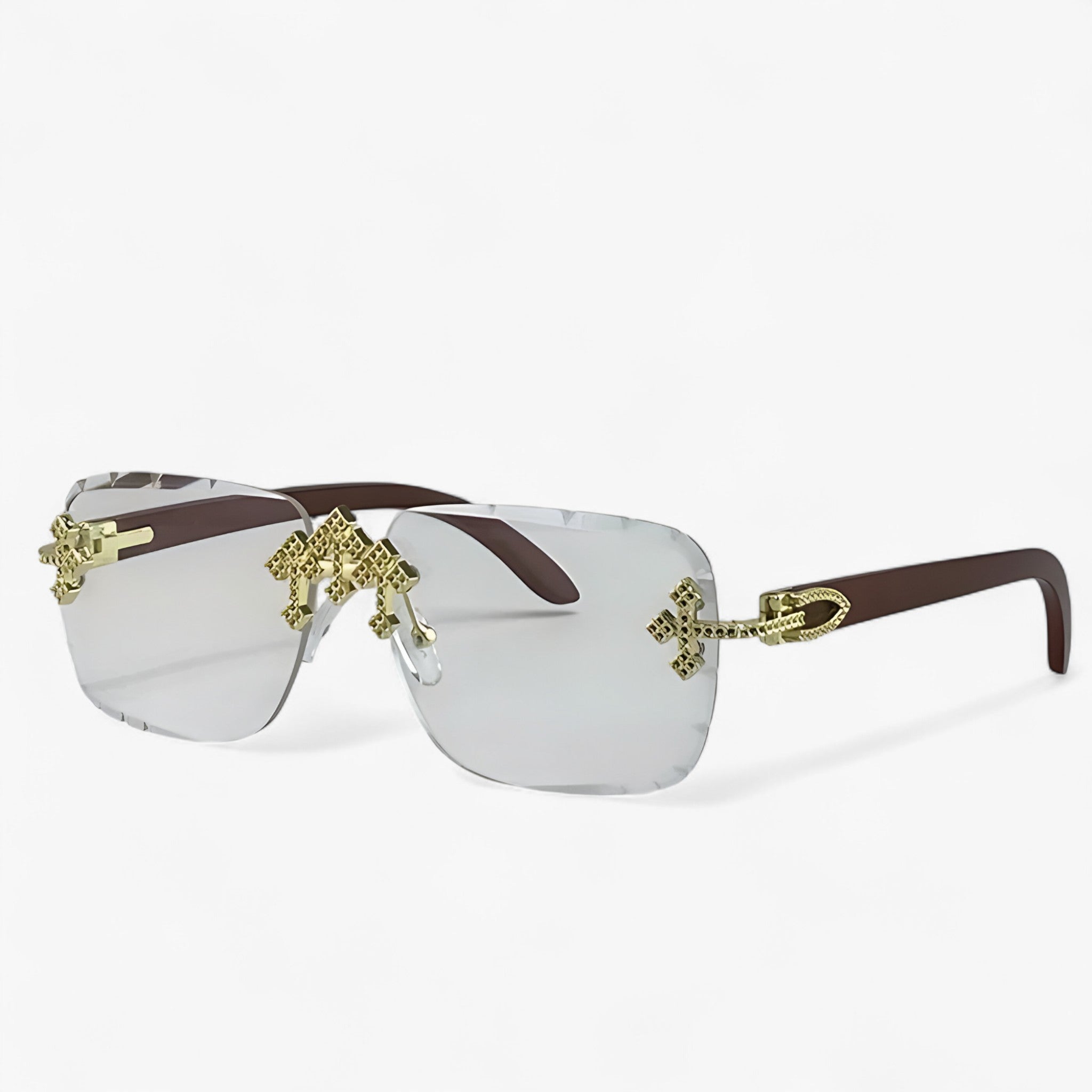 Finn | Steampunk stil uden ramme solbriller - Lysebrun - other - {{ product_tags }