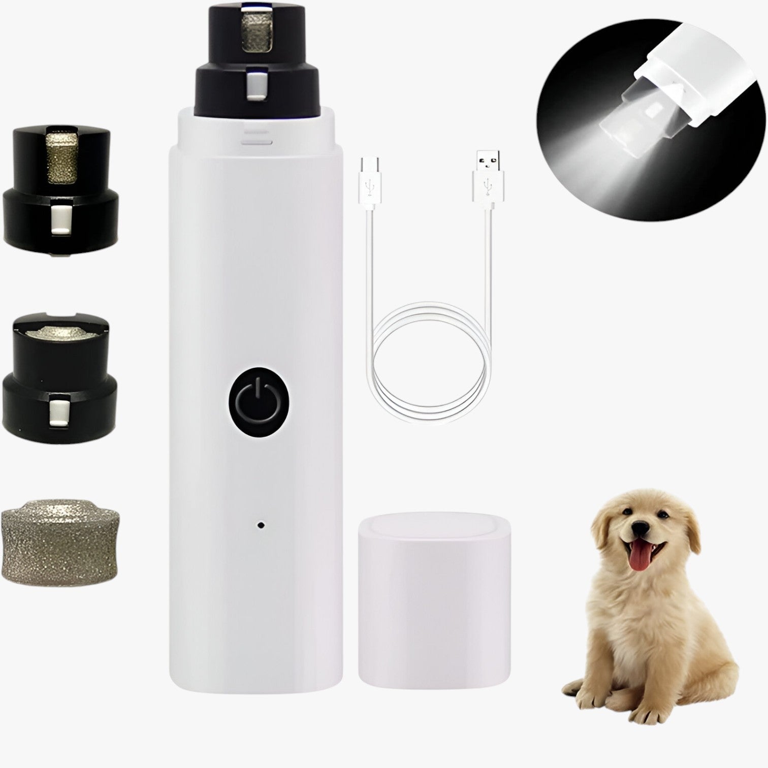 Flint | Elektrisk Negleklipper med LED og USB-opladning - Ingen Hoved - other - {{ product_tags }