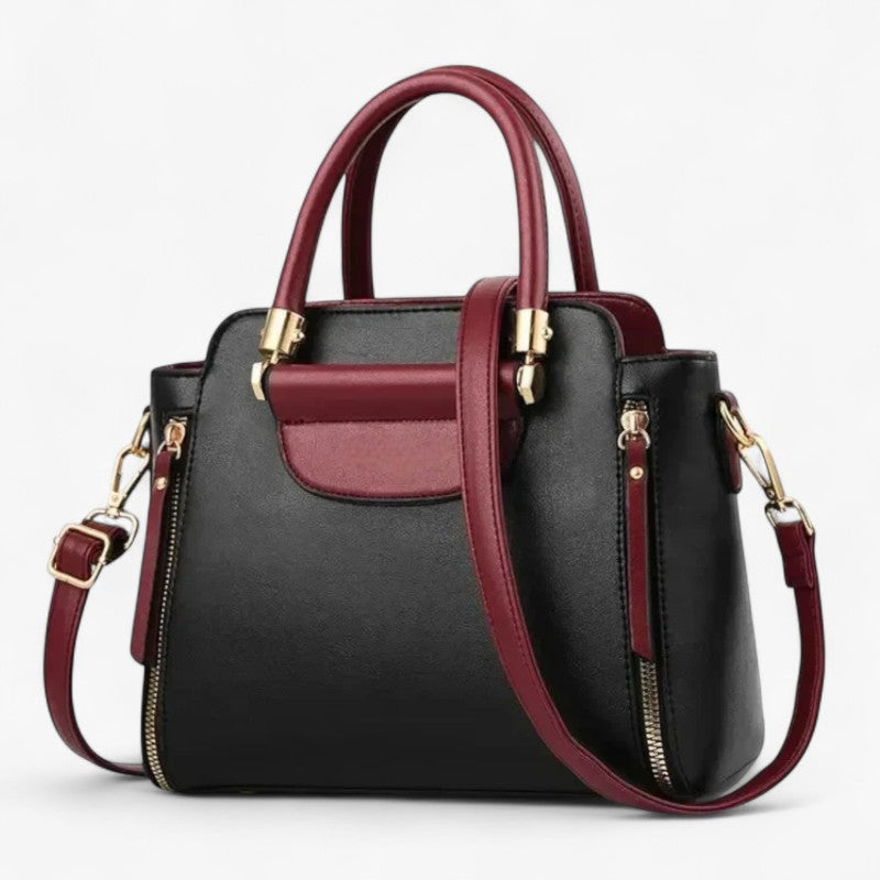 Elisabeth | Chik Kontrast Håndtaske – Stilfuld & Professionel til Arbejde - Sort - bags - {{ product_tags }