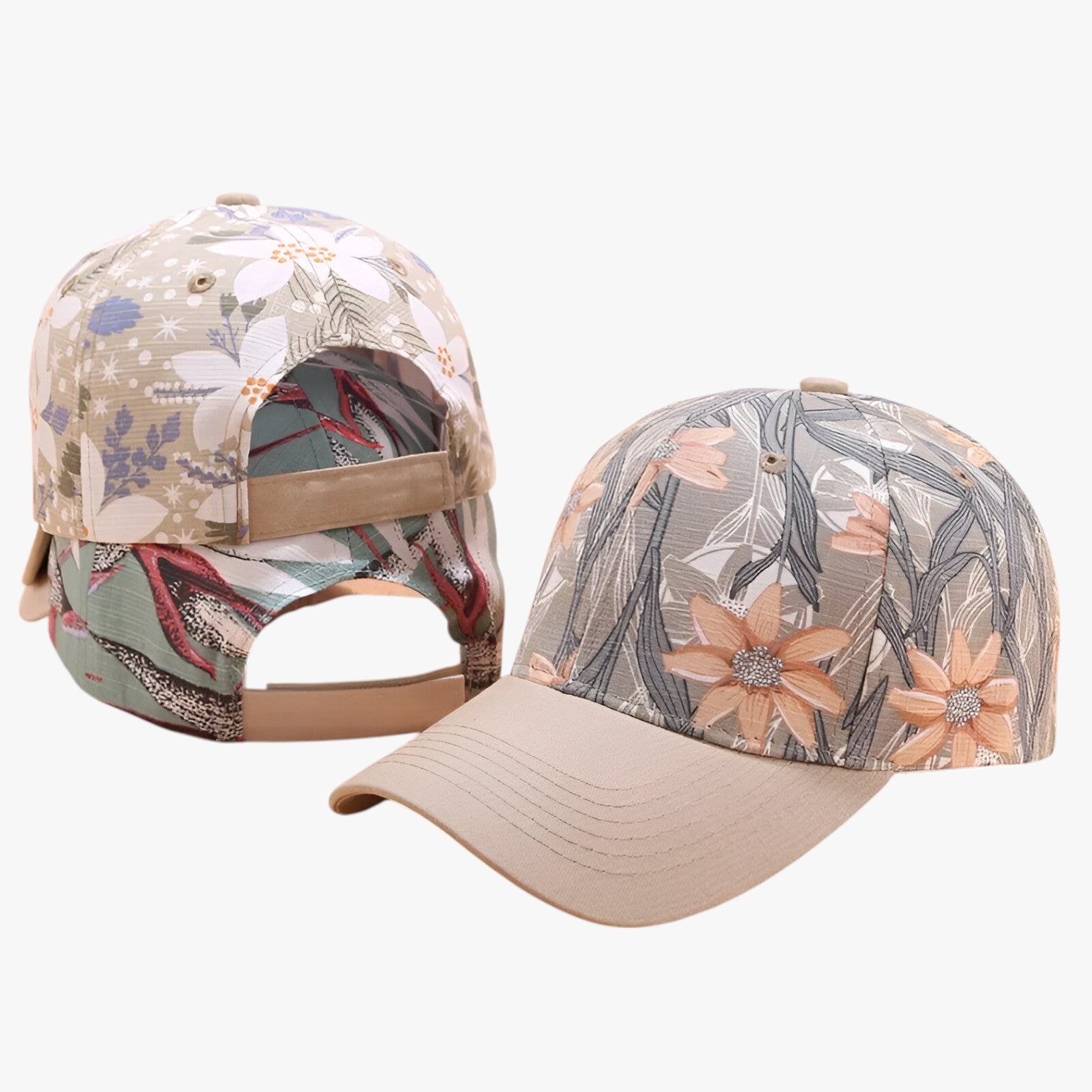 Ezra | Baseball cap i bomuld med bladaffprint og skygge - - men's fashion - {{ product_tags }