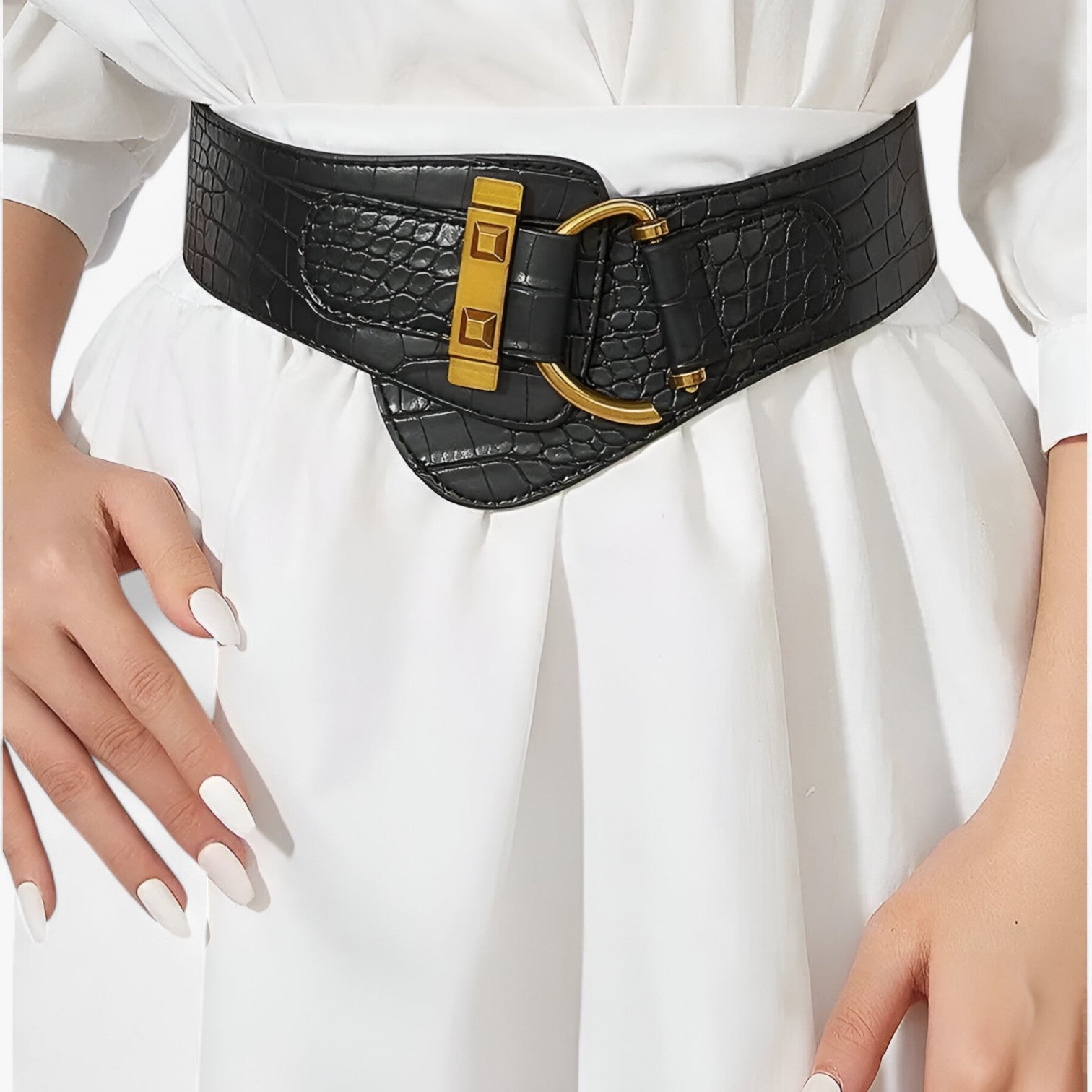 Eloise | Beige Knap-op Elastisk Talje Bælte – Uanstrengt Hverdagsstil - - women's fashion - {{ product_tags }
