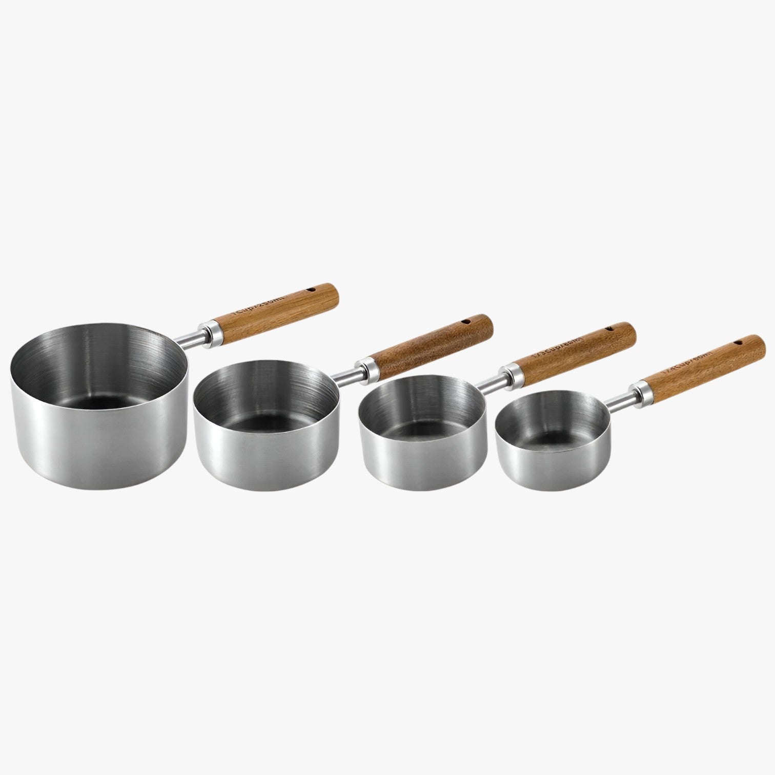 Yasmin | Rustfrit stål måleske sæt – Præcise og holdbare målinger - 4Stykker Sølv Stor - house & garden - {{ product_tags }