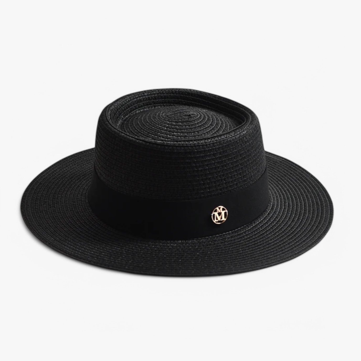 Clara | Elegant strohat - Stilfuld, letvægts og rejsevenlig - zwart 56-58CM - women's fashion - {{ product_tags }