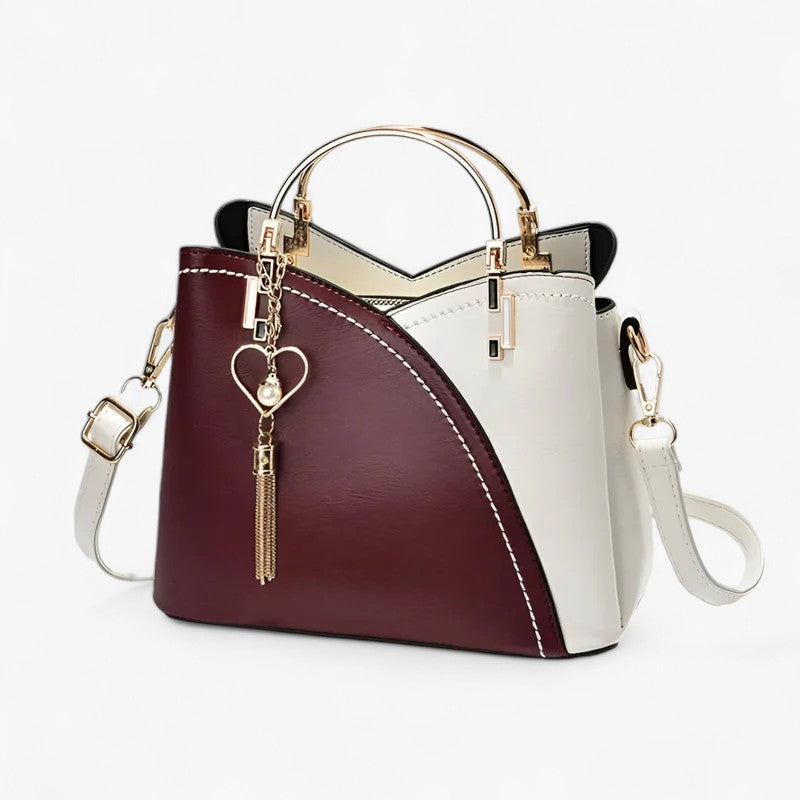 Loisa | Elegant og alsidig læder-crossbody taske til damer i trendy farver - Vinrød - bags - {{ product_tags }