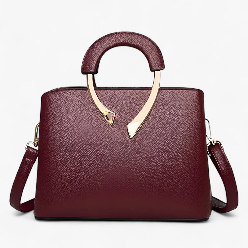 Elvira | Luksuriøs Læder Tote med Alsidigt Design - Bordeaux - bags - {{ product_tags }