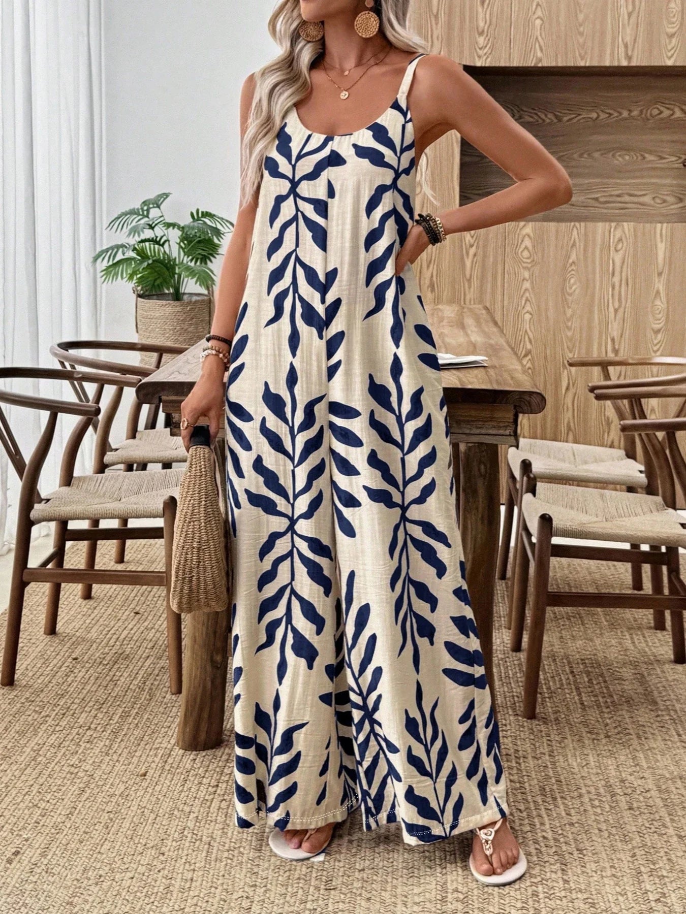 Ivy™ - Tropisk jumpsuit med brede ben