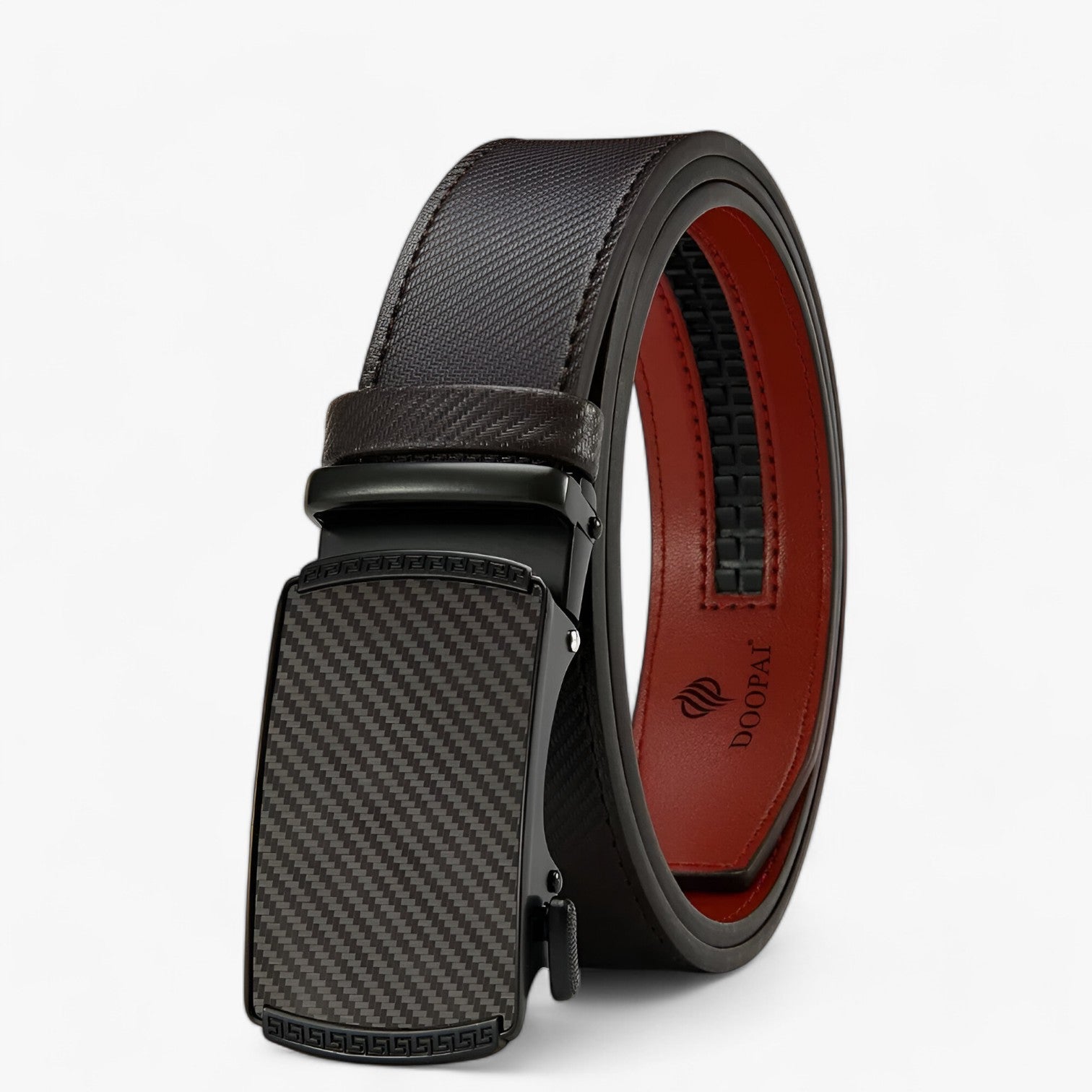 Coen | Luksus Læder Automatisk Bælte med Justerbar Spænde - Grå Sort - men's fashion - {{ product_tags }