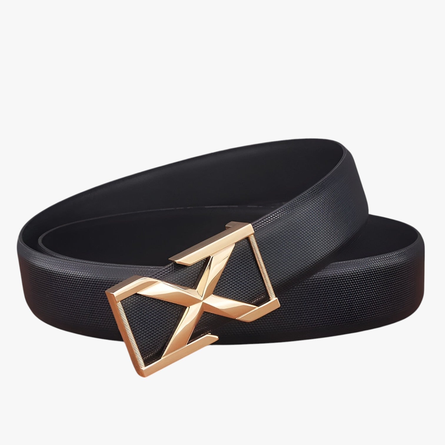Luke | Mænds Bælte med X-Skalle Spænde luksuscasualstil til unge - Sort Guld spænde - men's fashion - {{ product_tags }