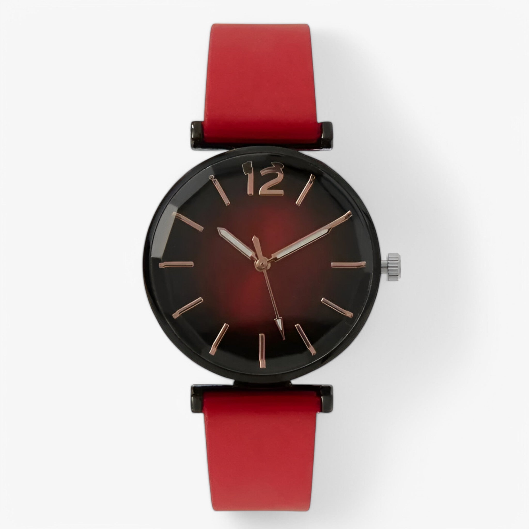 Lena | Casual sportsur med silikoneremme - Rød - watches - {{ product_tags }