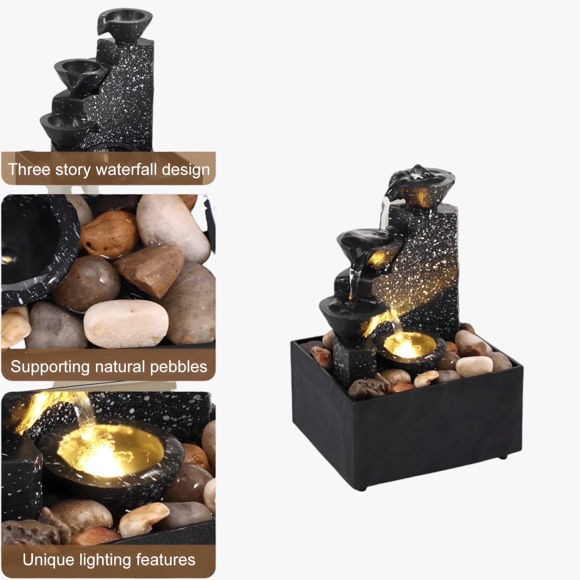 Camilia | Beroligende vandfaldskilde – afslapning til hjemmet og kontoret - - house & garden - {{ product_tags }