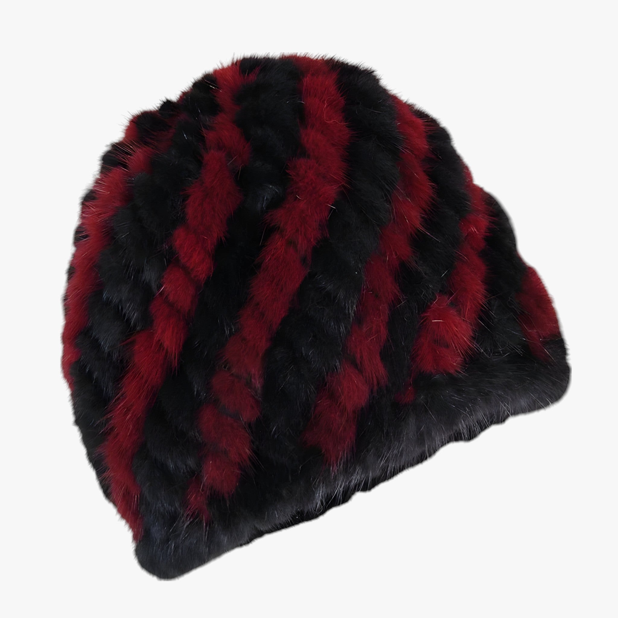 Celeste | Luxe Mink Pels Hat - Vinterens Varme & Elegance - sort vinrød God elasticitet - Celeste | Luxe Mink Pels Hat - Vinterens Varme & Elegance - $25 - {{ product_tags }