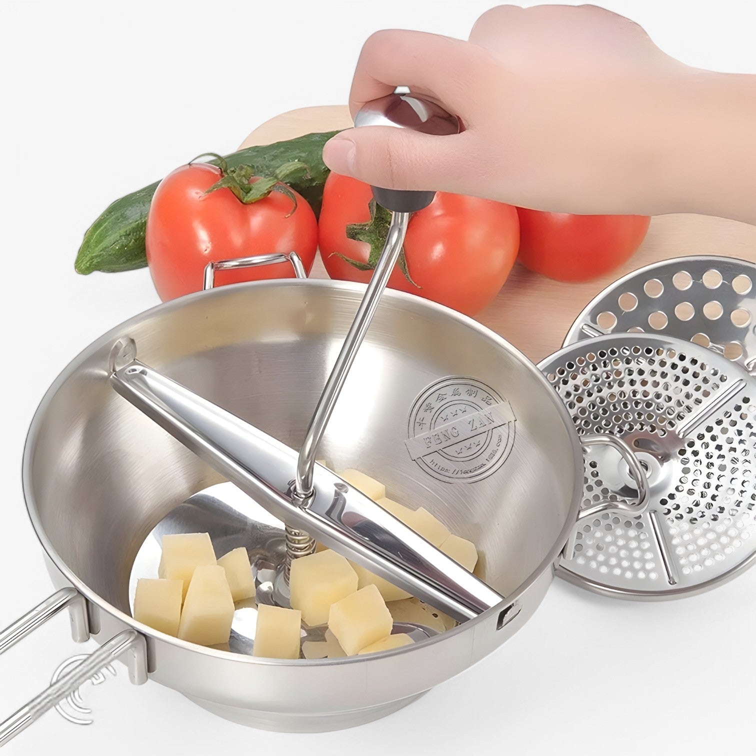 Zente | Rustfrit Stål Kartoffelprikker – Perfekt Mos og Mere - - house & garden - {{ product_tags }
