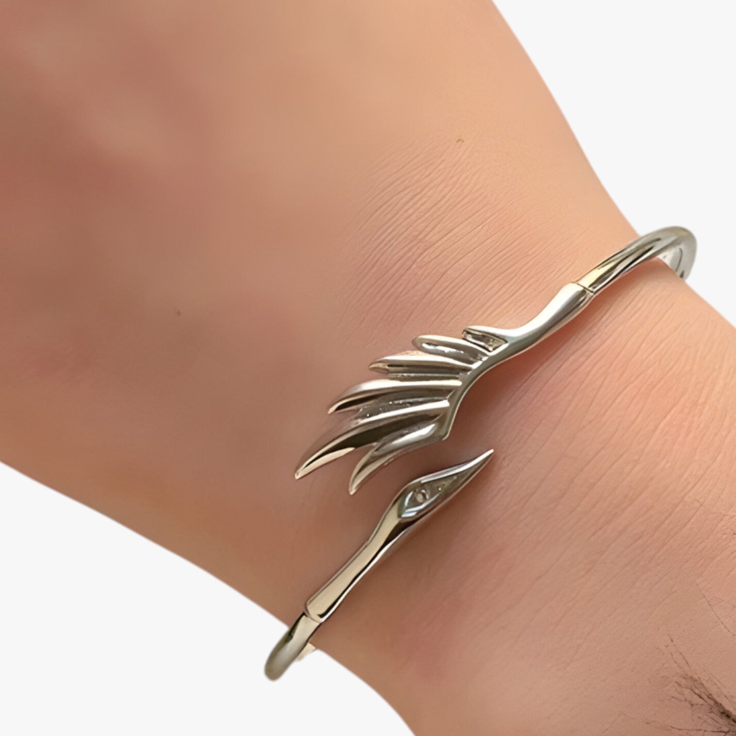 Jayce | Armband i 925 sølv med guldfjer i vintage punk stil - AL123168 - Jayce | Armband i 925 sølv med guldfjer i vintage punk stil - €25 - {{ product_tags }